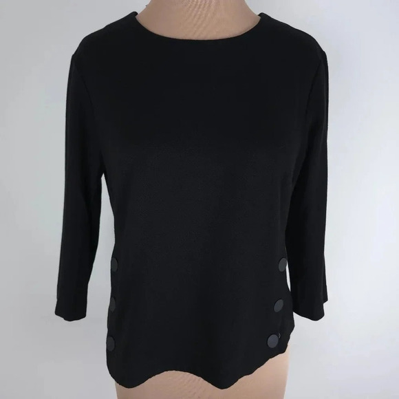 CAbi Tops - Cabi style 3232 Osaka utility top 3/4 sleeve blouse black